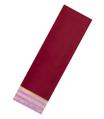 Red Woven Mysore Silk Saree With Contrast Border-MS3850
