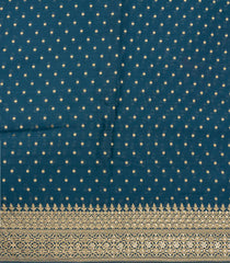 Orange Woven Blended Tissue Saree With Embroidered Floral Motifs-EN1919