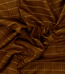 Dark Olive Handloom Soft Silk Saree With Checks & Diamond Motifs-SO4601