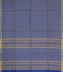 Blue Woven Tussar Silk Saree With Wave Motifs & Zari Border-TU3539