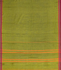 Green Woven Chirala Cotton Saree With Printed Blouse-CR1516