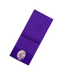 Purple Handloom Banarasi Silk Saree With Zari Checks-BE1866