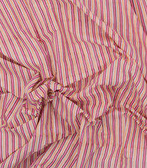 Baby Pink Woven Jaipur Cotton Saree With Printed Stripes-JC1411
