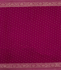Magenta Printed Synthetics Dola Silk Saree With Floral Motifs-BL5193