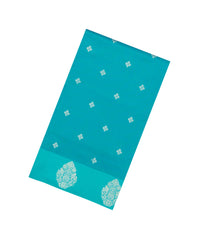 Turquoise Woven Blended Aura Saree With Zari Buttas & Zari Border-BL5804