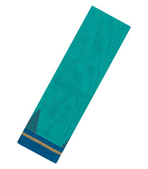 Turquoise Woven Rasipuram Cotton Saree With Temple Border-RA2655