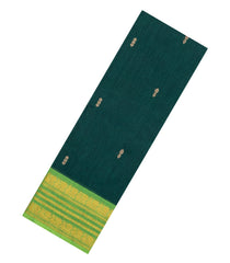 Sea Green Woven Chettinad Cotton Saree With Buttas & Contrast Border-CN1834