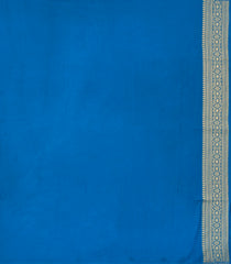 Blue Woven Art Dupion Saree With Floral Zari Motifs-BL5904