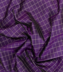 Lilac Handloom Kanchipuram Silk Saree With Silk Checks-KA15654