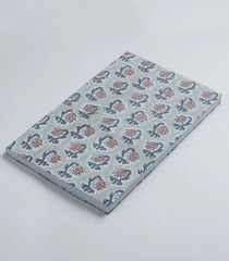 Grey 9 X 6 Inch Bagru Dabu Block Printed 96 Page Handmade Notebook-ACS1002