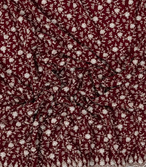Maroon Woven Synthetic Blended Saree With Embroidered Motifs-EN2043