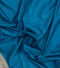 Cyan Woven Art Dupion Saree With Meena Floral Border-BL5964