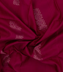 Magenta Handloom Soft Silk Saree With Floral Zari Buttas-SO4442