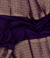 Purple Woven Synthetic Viscose Saree With Annam Zari Border-BL5052