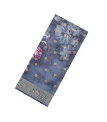 Grey Printed Synthetic Dola Silk Saree With Zari Buttas & Border-SY0247