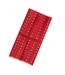 Red Woven Organza Saree With Sequin Work & Paithani Pallu-TU2648