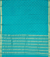 Cyan Woven Mysore Silk Saree With Floral Buttas-MS3068