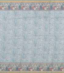 Grey Woven Art Chanderi Saree With Printed Pichwai Motifs