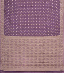 Lilac Woven Tussar Silk Saree With Floral Buttas-TU3424