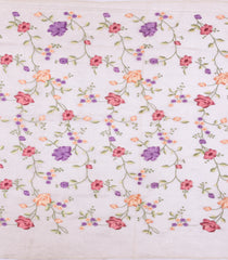 Lavender Embroidered Synthetic Tissue Saree With Floral Motifs-SY0570