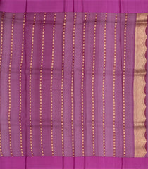 Magenta Handloom Banarasi Organza Silk Saree With Floral Buttas-BE1715