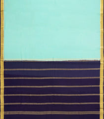 Turquoise Woven Mysore Silk Saree With Contrast Border-MS3705