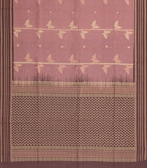 Dusty Pink Woven Art Dupion Saree With Butterfly Motifs-BL4961
