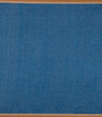Blue Handloom Bengal Cotton Saree With Floral Buttas-BG1588