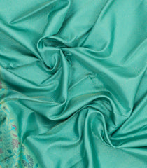 Turquoise Handloom Kanchipuram Silk Saree With Coin Motifs-KA15808