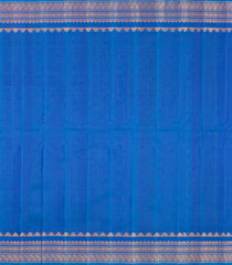 Blue Handloom Gadwal Silk Saree With Buttas & Zari Border -GA0451