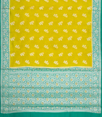 Light Green Woven Banarasi Chiniya Silk Saree With Buttas & Contrast Border-BE1749
