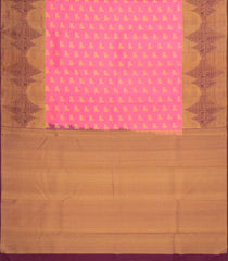 Peach Handloom Kanchipuram Silk Saree With Nandhi Buttas-KA14816