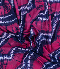 Pink Printed Chanderi Cotton Saree With Tie & Dye Motifs-CC1376