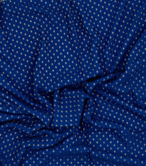 Blue Handloom Banarasi Khaddi Georgette Silk Saree With Contrast Border-BE1815