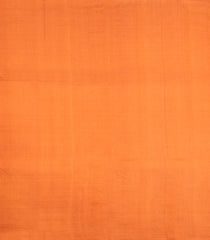 Orange Woven Tussar Silk Saree With Checks & Dotted Motifs-TU3574