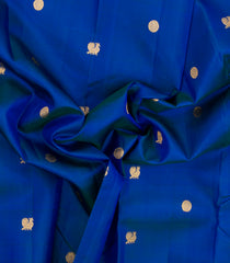 Blue Handloom Kanchipuram Silk Saree With Zari Buttas-KA15266