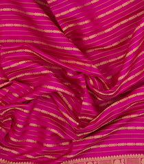 Hot Pink Woven Synthetic Dola Silk Saree With Zari Stripes-BL5718