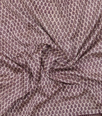 Lilac Printed Chanderi Cotton Saree With Zari Border-CC1520
