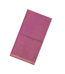 Pink Woven Tussar Silk Saree With Wave Motifs & Zari Border-TU3541