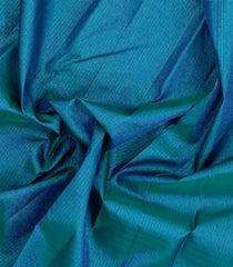Cyan Handloom Kanchipuram Silk Saree With Dotted Stripes-KA15042-Cyan