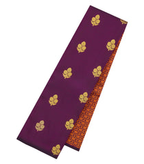 Magenta Handloom Poo Gopuram Silk Saree With Zari Buttas & Rising Temple Motifs-KA16392