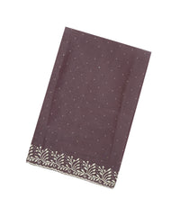 Lilac Woven Satin Saree With Embroidered Mirror Work Motifs-EN1810