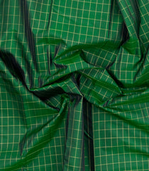 Green Woven Pure Silk Saree With Zari Checks-EC2603