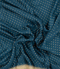 Orange Woven Blended Tissue Saree With Embroidered Floral Motifs-EN1919