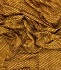 Oil Mustard Printed Chanderi Cotton Saree With Zari Border-BL5486