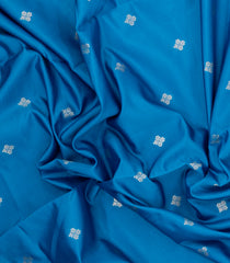 Sky Blue Woven Blended Aura Saree With Zari Buttas & Zari Border-BL5805