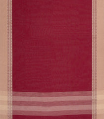 Red Woven Bengal Cotton Saree With Contrast Border-BG1742