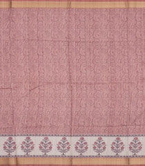 Dusty Peach Printed Synthetic Tussar Silk Saree With Zari Border-SY0023