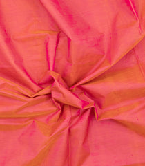 Peach Handloom 9 Yards Silk Cotton Saree With Contrast Border-SC4689