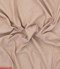 Taupe Handloom Bengal Cotton Saree With Contrast Border-BG1642
